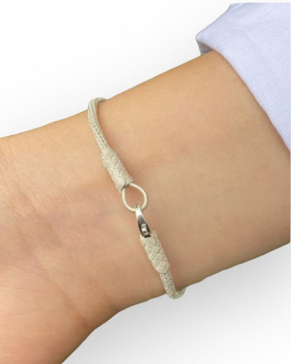 Zilver Armband - Handgeven van Puur Zilver Draaden ( 1000 karaat zilver )