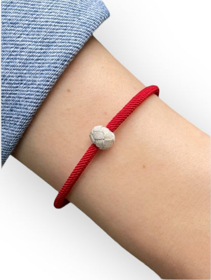 rood armband zilver - cottohouse